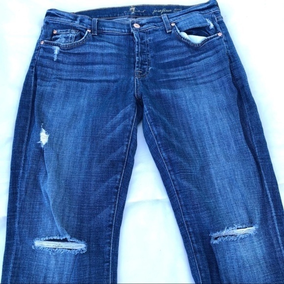 7 FAM Josefina Boyfriend Skinny Jeans - Picture 5 of 12